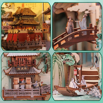Cutebee Su Dongpo's Life DIY Book Nook KitBook Nook Kit Australia