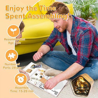 DIY Wooden Nativity Scene Night Light – Touch-Activated LED Decor Lamp