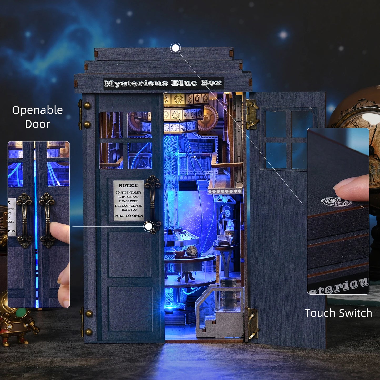 Doctor Who DIY Book Nook Kit - Mysterious Blue Box Book Nook Kit Australia