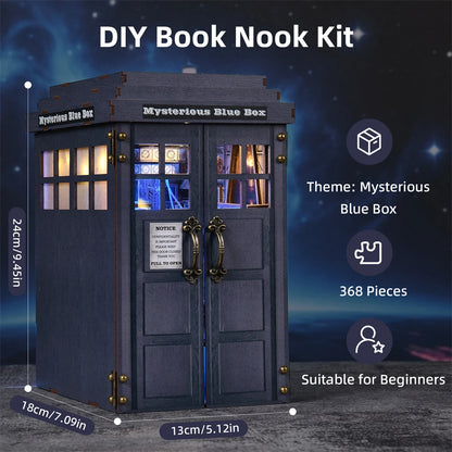 Doctor Who DIY Book Nook Kit - Mysterious Blue Box Book Nook Kit Australia