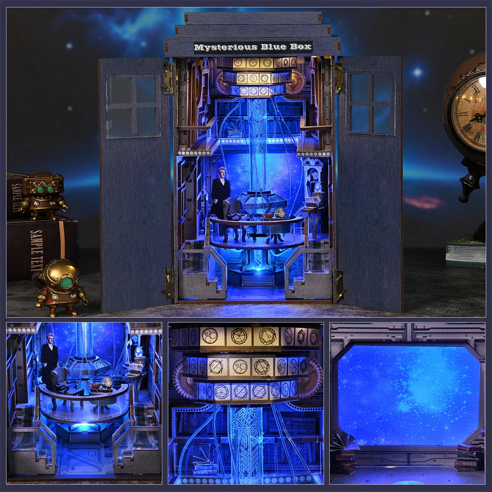 Doctor Who DIY Book Nook Kit - Mysterious Blue Box Book Nook Kit Australia