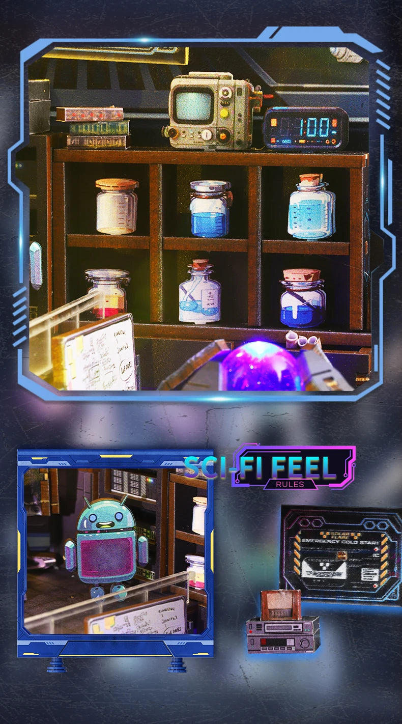 Energy Laboratory DIY Wooden Book Nook