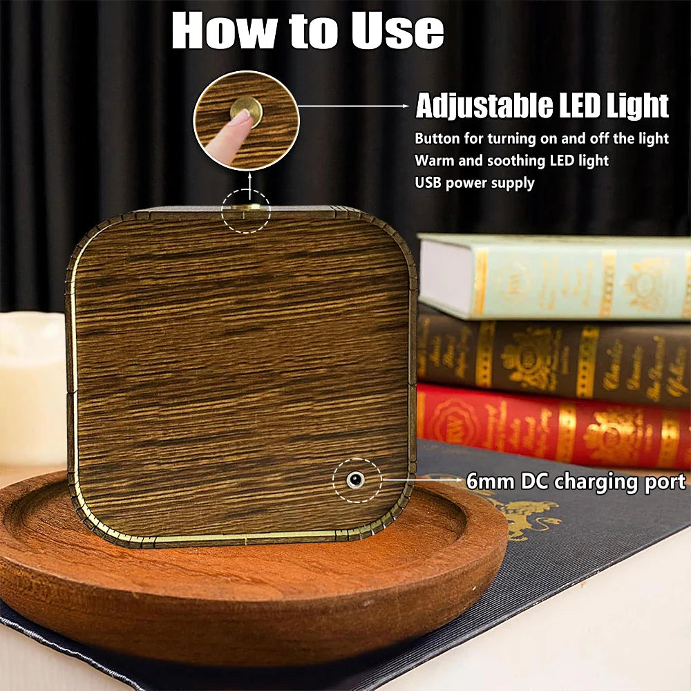 Fairy Tale Cottage Wooden 3D Night Light – DIY Kit for Magical Home Decor