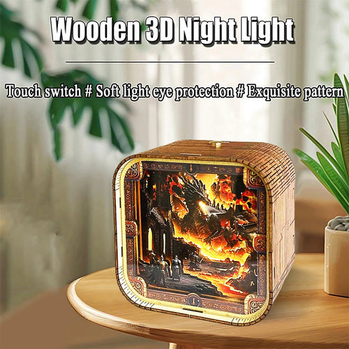 Fire Dragon 3D Night Light DIY Kit for Adults