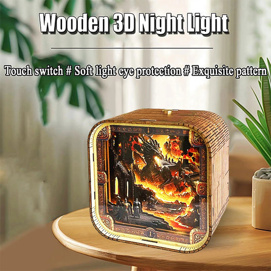Fire Dragon 3D Night Light DIY Kit for Adults
