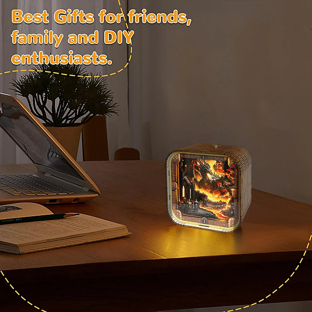 Fire Dragon 3D Night Light DIY Kit for Adults