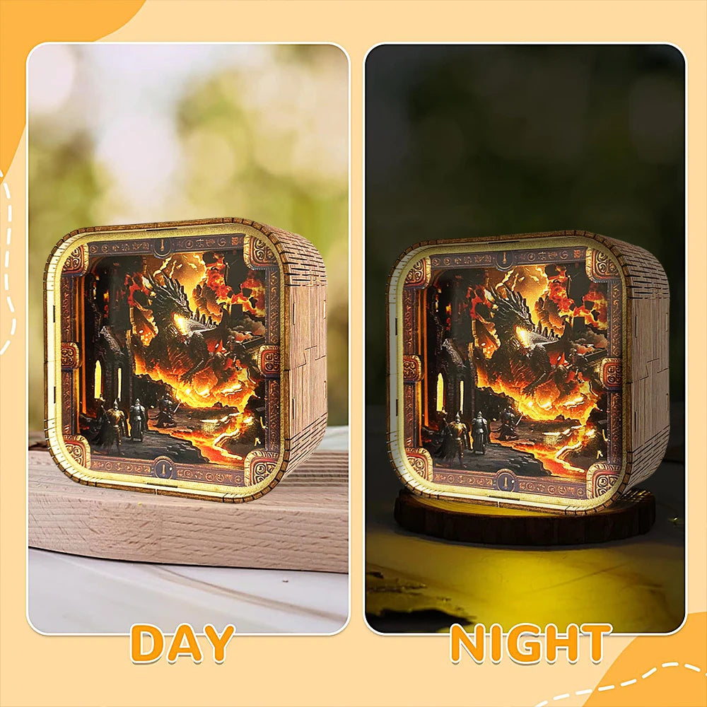 Fire Dragon 3D Night Light DIY Kit for Adults