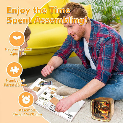 Fire Dragon 3D Night Light DIY Kit for Adults