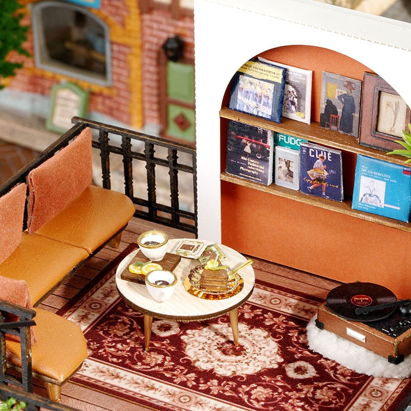 Forest Tea Shop DIY Dollhouse KitBook Nook Kit Australia