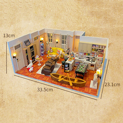 Friends Series: Joey Apartment DIY Dollhouse KitBook Nook Kit Australia