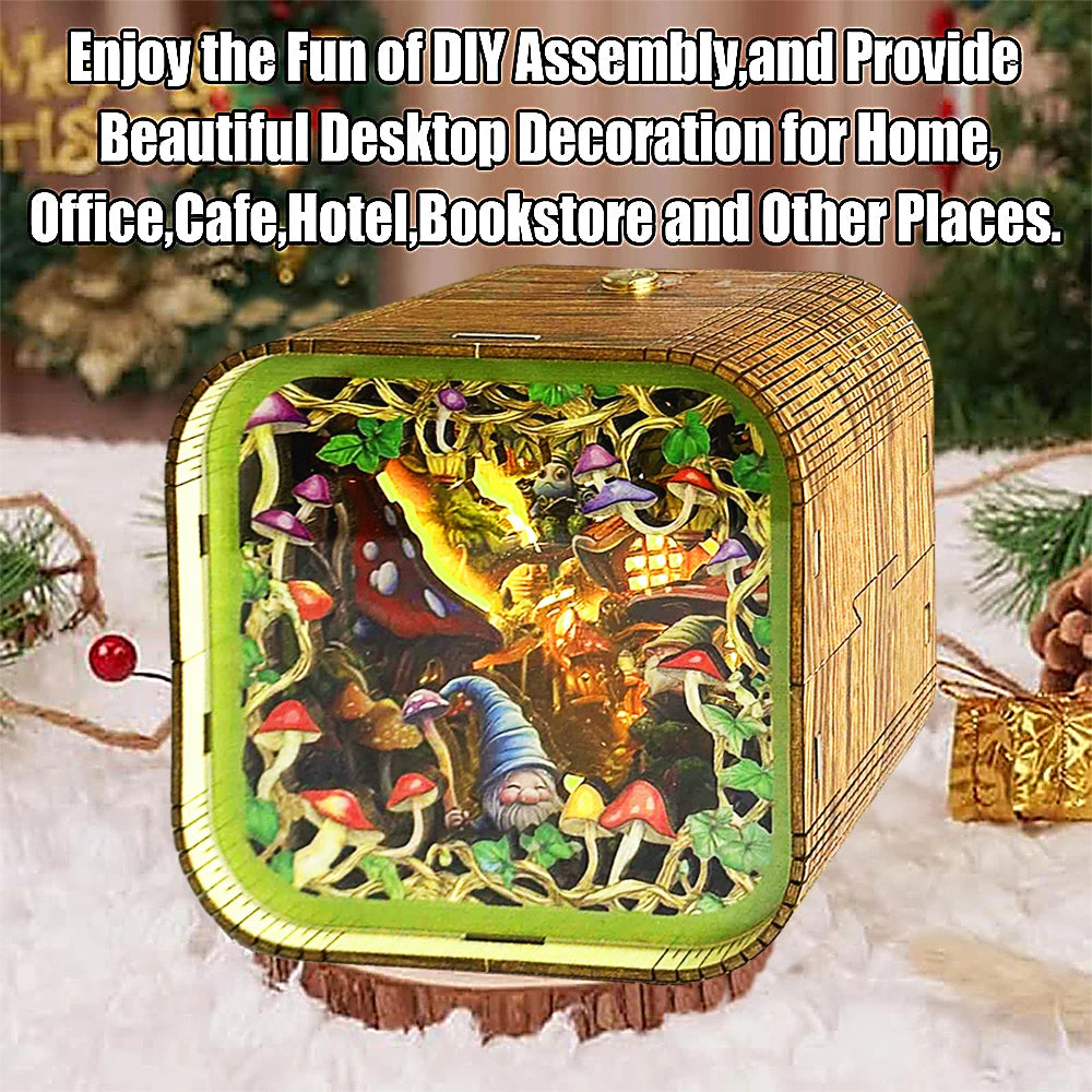 Gnome Village Wooden DIY Night Light