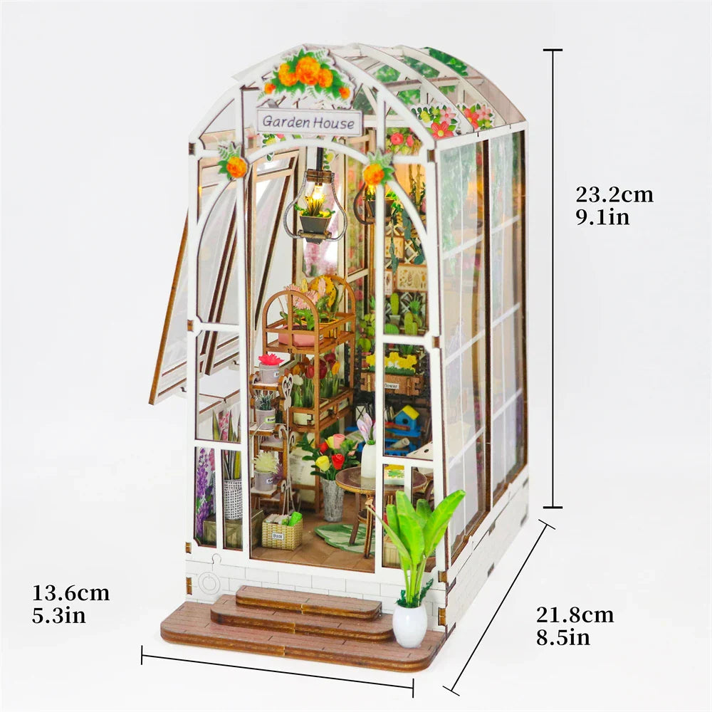 Rolife Greenhouse Garden House DIY Book Nook Kit