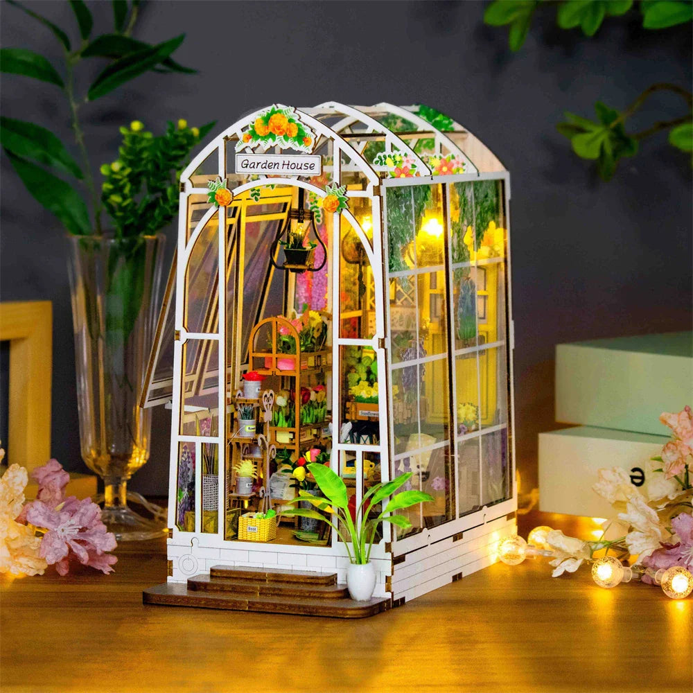 Rolife Greenhouse Garden House DIY Book Nook Kit