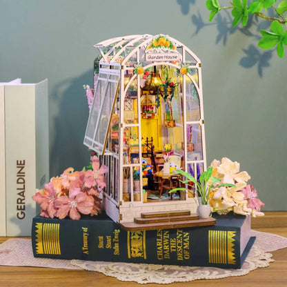 Rolife Greenhouse Garden House DIY Book Nook Kit