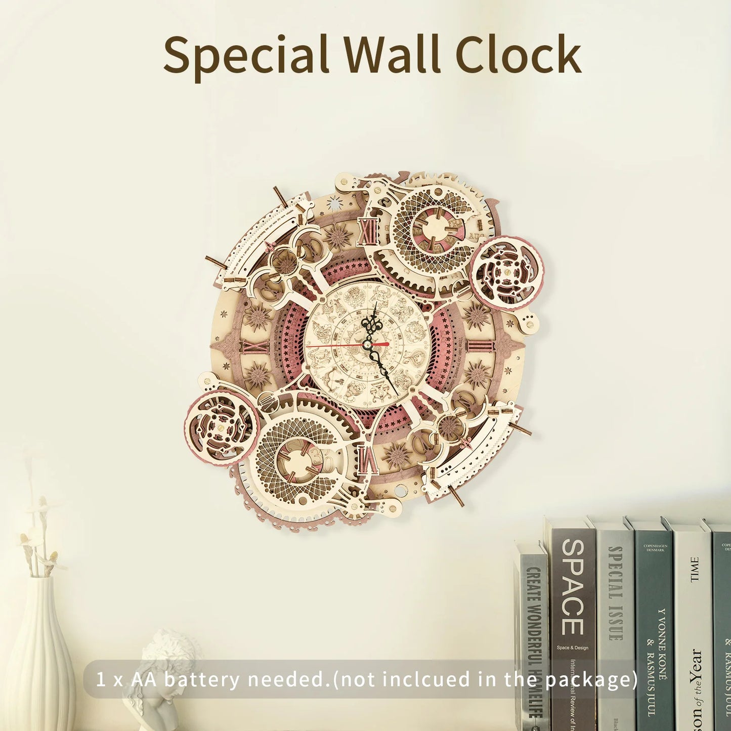 Robotime Rokr Steampunk Wall Clock Kit – DIY Mechanical Assembly