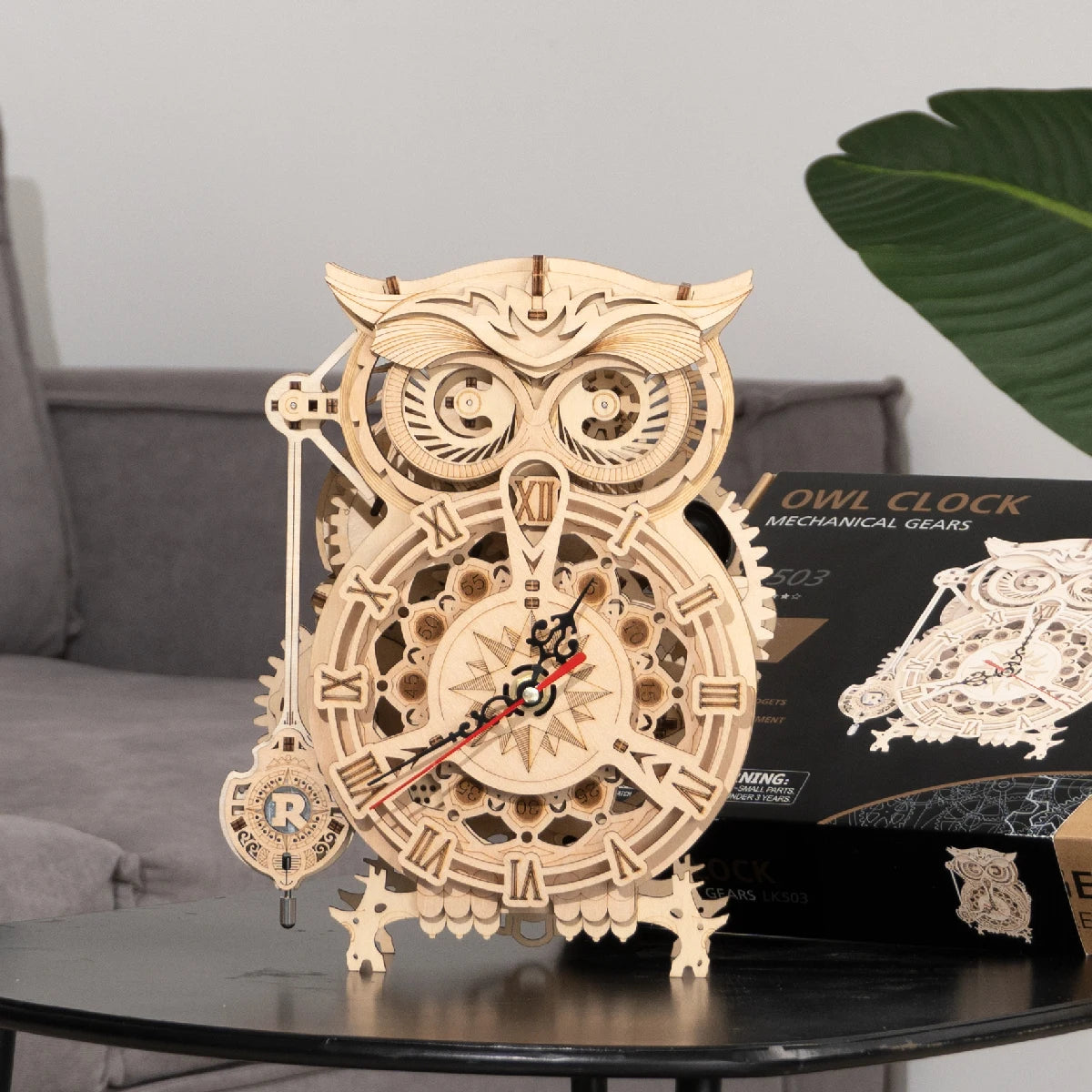 Robotime Rokr 3D Owl Desk Clock Kit LK503