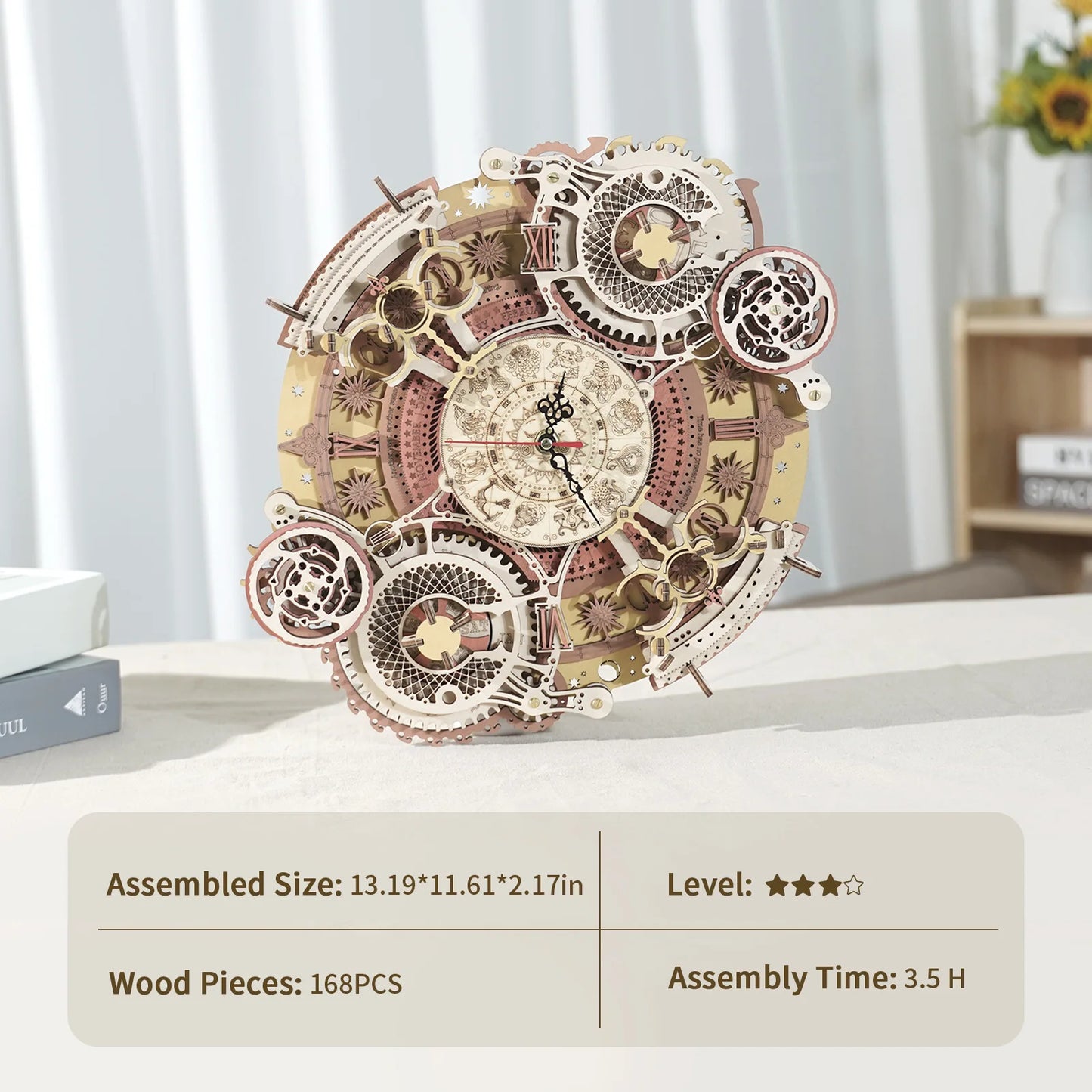 Robotime Rokr Steampunk Wall Clock Kit – DIY Mechanical Assembly