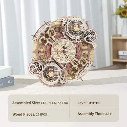 Robotime Rokr Steampunk Wall Clock Kit – DIY Mechanical Assembly