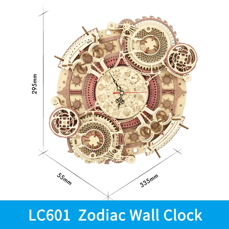 Robotime Rokr Steampunk Wall Clock Kit – DIY Mechanical Assembly