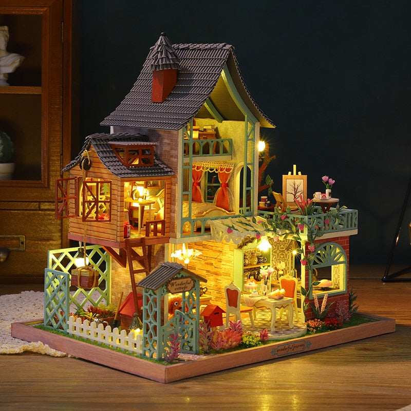 Happy Jungle Resort DIY Dollhouse KitBook Nook Kit Australia