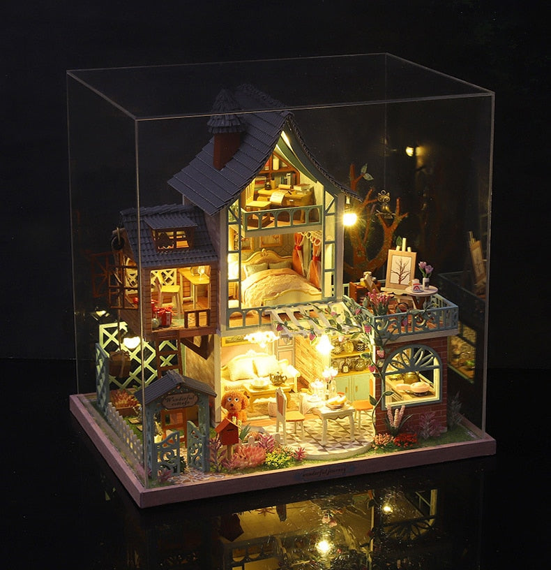 Happy Jungle Resort DIY Dollhouse KitBook Nook Kit Australia