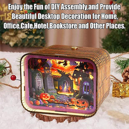 Hauntingly Beautiful Wooden 3D Halloween Night Light