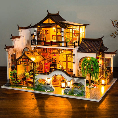 Japanese Ancient Casa DIY Dollhouse KitBook Nook Kit Australia