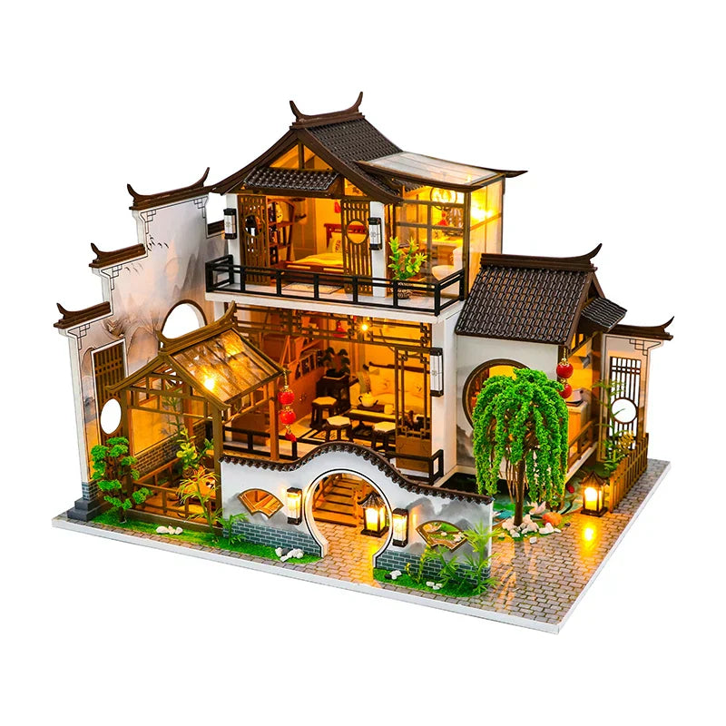 Japanese Ancient Casa DIY Dollhouse KitBook Nook Kit Australia