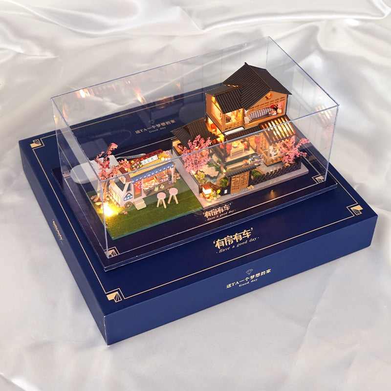 Japanese Garden House DIY Dollhouse KitBook Nook Kit Australia