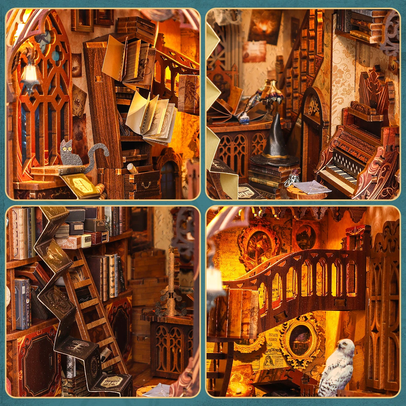 Magic World DIY Book Nook Kit – Wizard Study Room for Fantasy Lovers