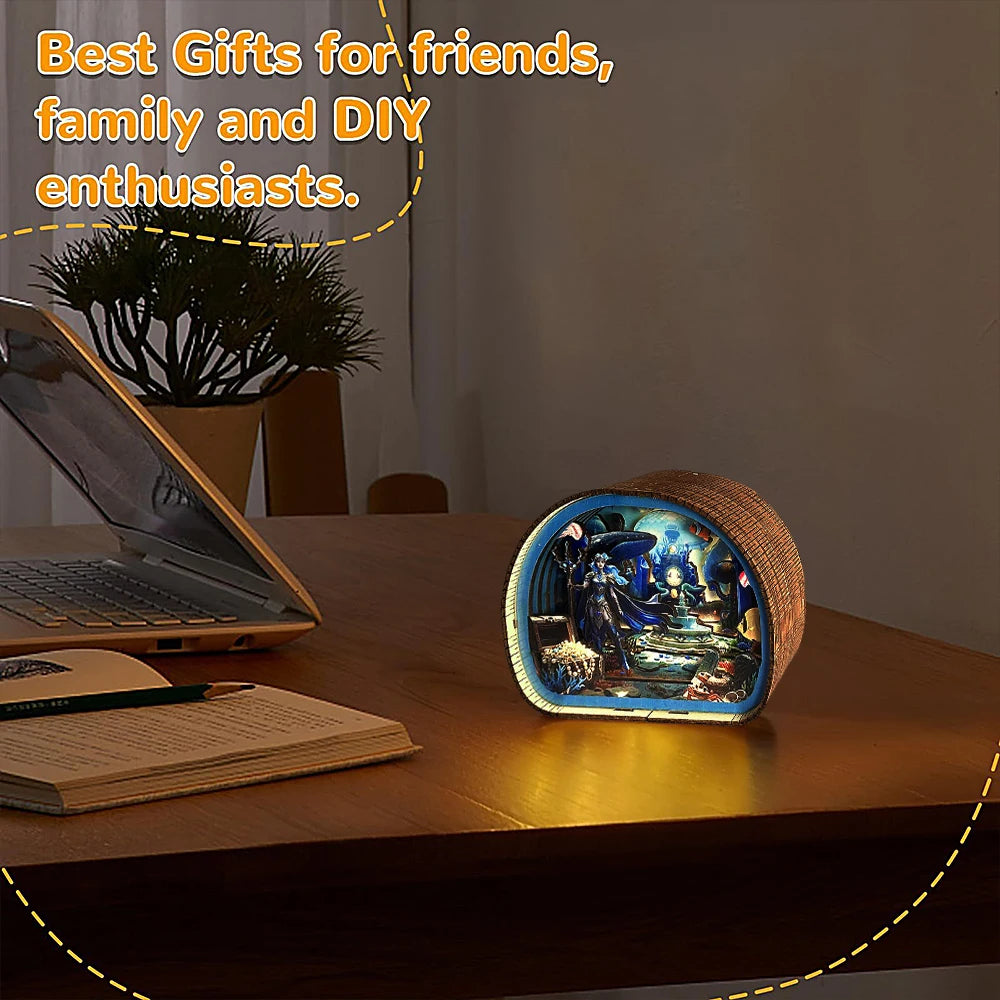 Magical Underwater World DIY Night Light Kit – 3D Wooden Puzzle