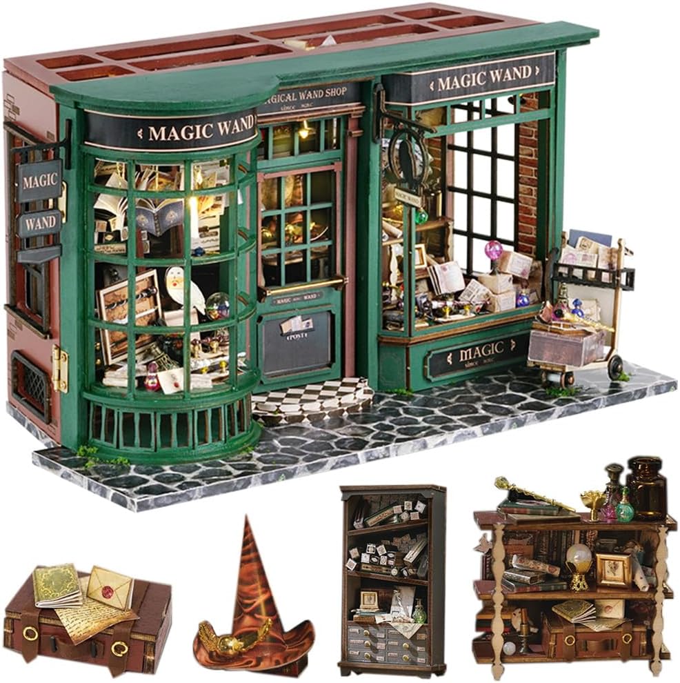Magical Wand Shop DIY Dollhouse KitBook Nook Kit Australia