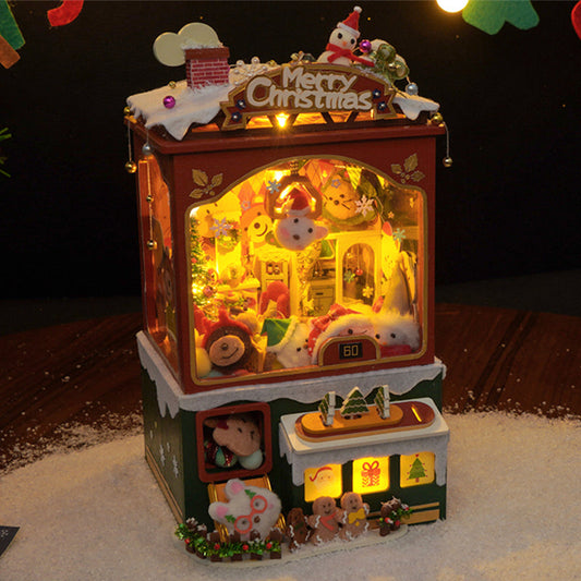 Merry Christmas DIY Dollhouse KitBook Nook Kit Australia