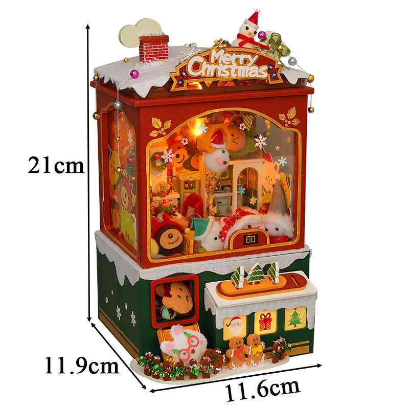 Merry Christmas DIY Dollhouse KitBook Nook Kit Australia