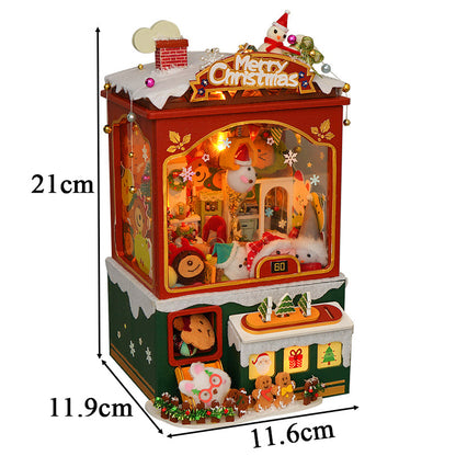 Merry Christmas DIY Dollhouse KitBook Nook Kit Australia