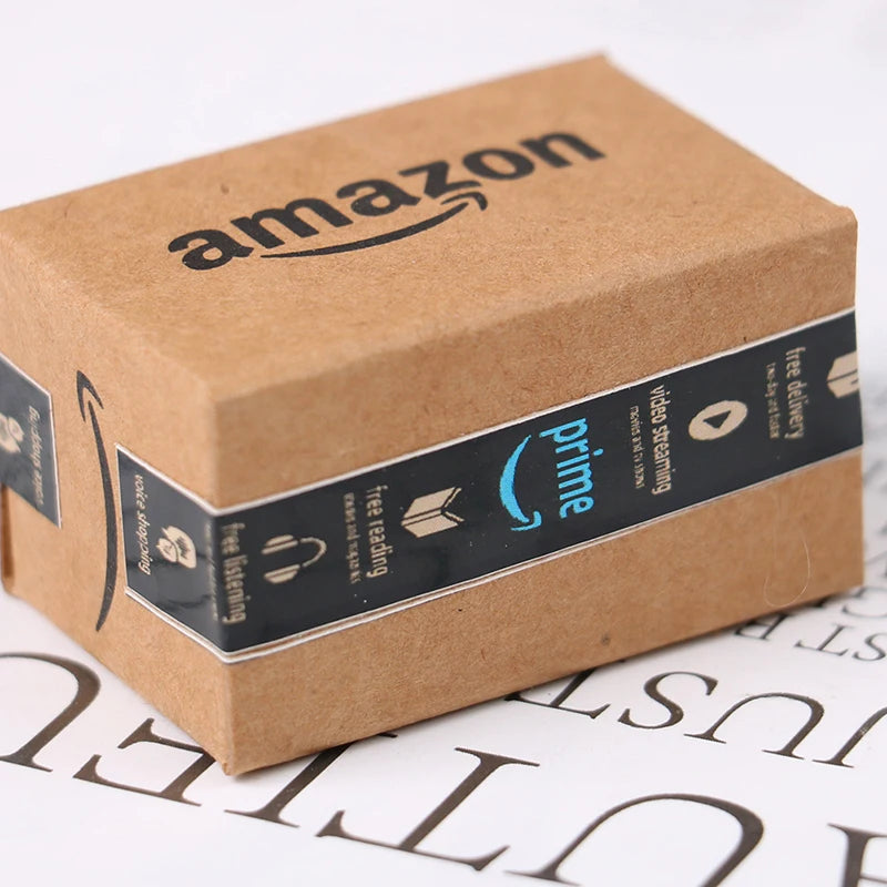 Mini Amazon Parcel Box 1:12 Dollhouse Accessory