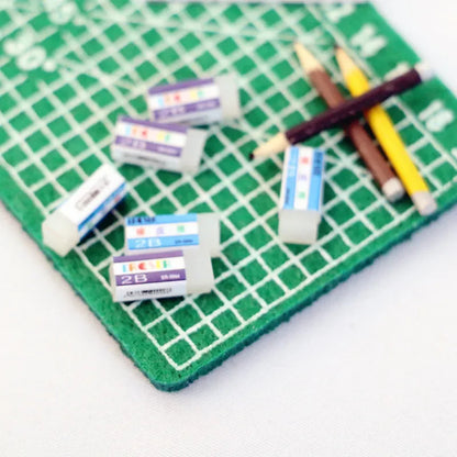 Mini Eraser Set – 1:12 Scale Dollhouse School Supplies