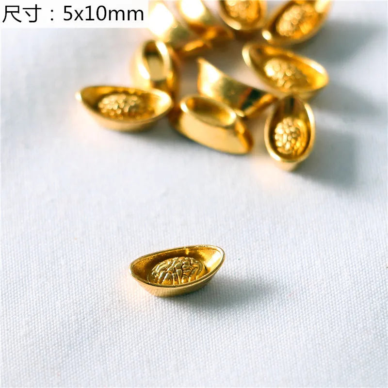 Mini Gold Bar & Coin Set – 5pcs Dollhouse Props