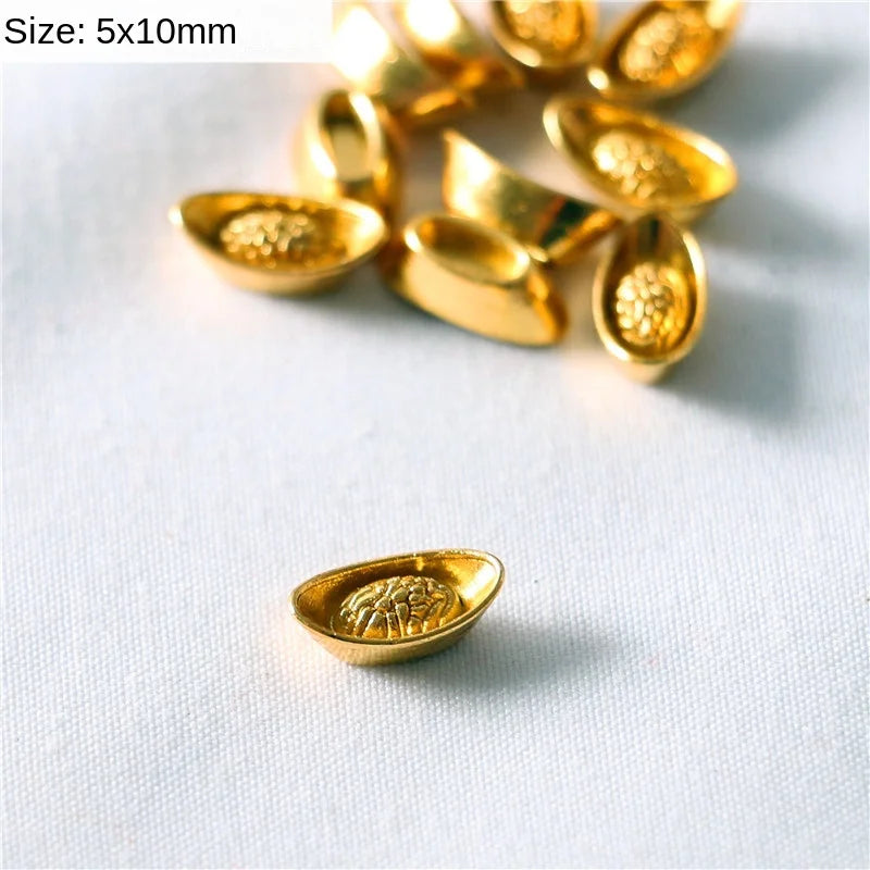 Mini Gold Bar & Coin Set – 5pcs Dollhouse Props mock ingot 5pcs