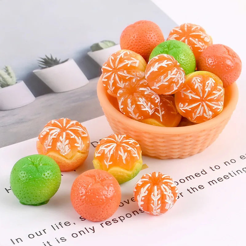 Mini Resin Orange Charms – Flatback DIY Craft (10pcs) mix