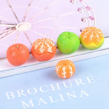 Mini Resin Orange Charms – Flatback DIY Craft (10pcs)