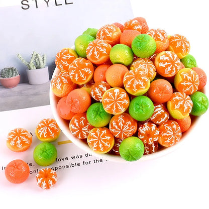 Mini Resin Orange Charms – Flatback DIY Craft (10pcs)