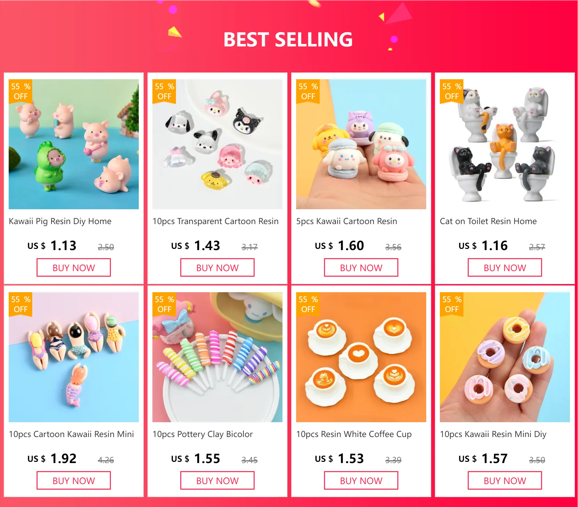 Mini Resin Orange Charms – Flatback DIY Craft (10pcs)