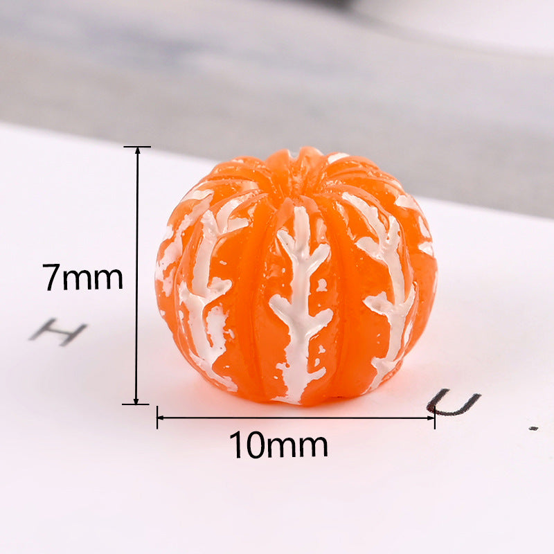 Mini Resin Orange Charms – Flatback DIY Craft (10pcs)