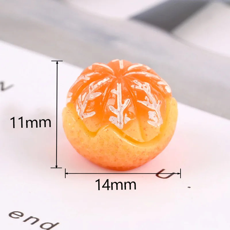 Mini Resin Orange Charms – Flatback DIY Craft (10pcs) diy resin flatback 3