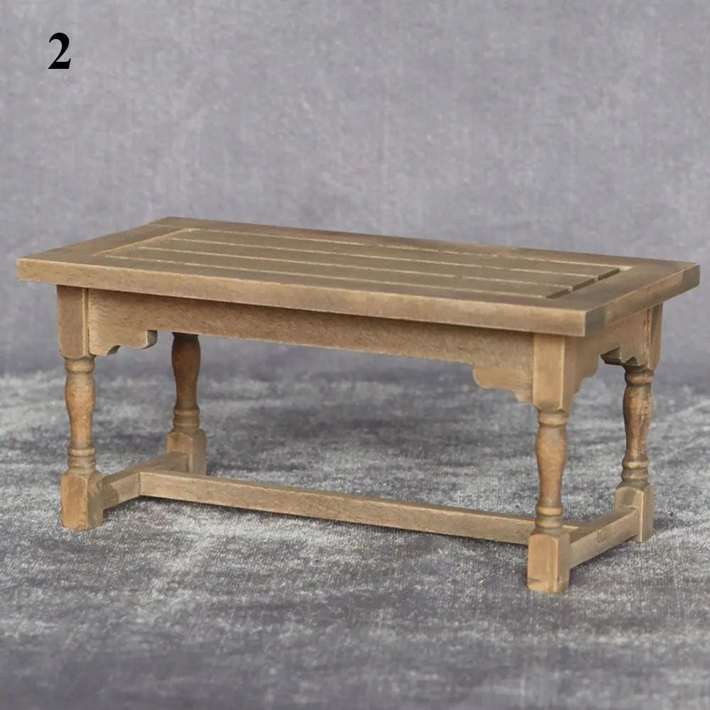 Mini Wooden Dining Set – 1:12 Scale Dollhouse Furniture