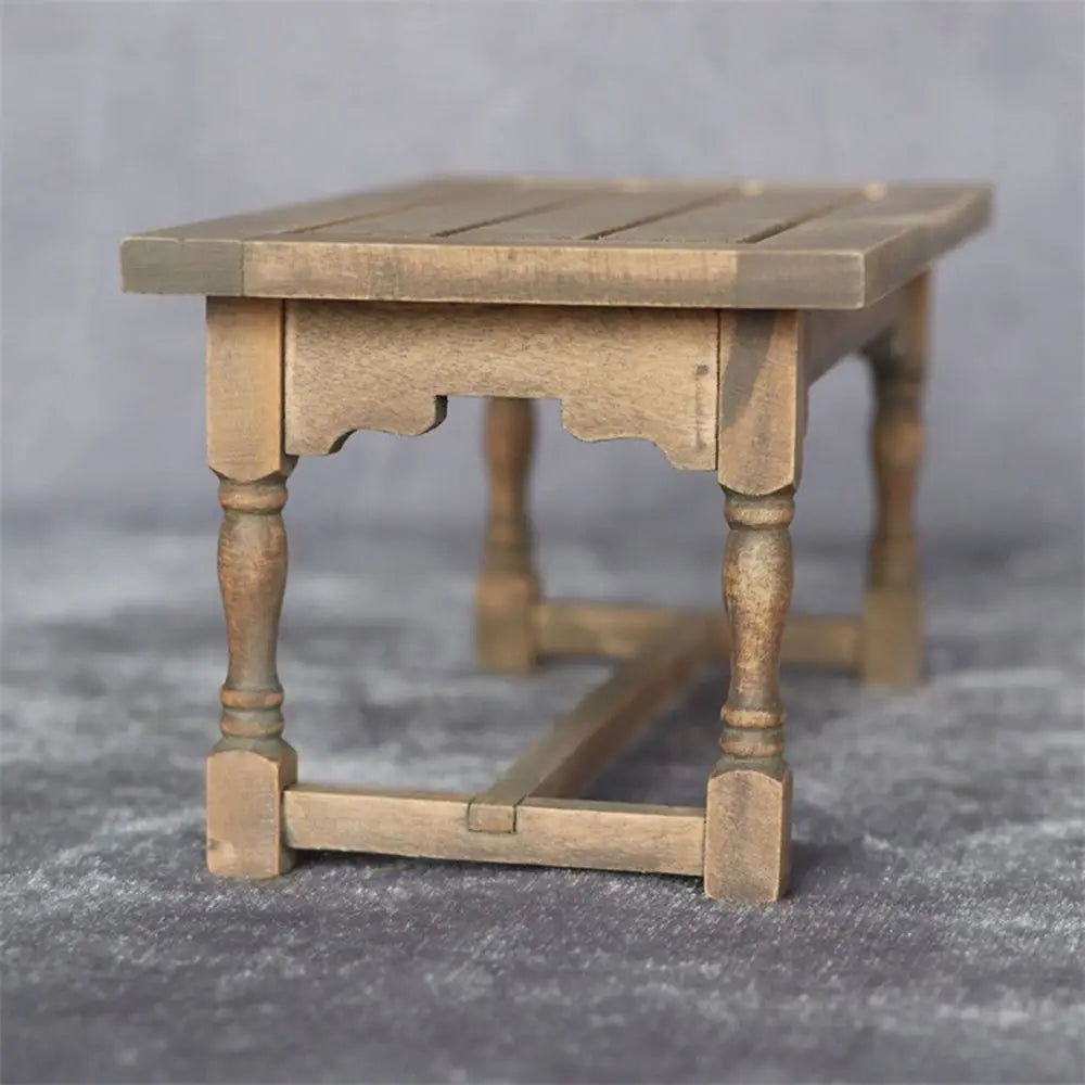 Mini Wooden Dining Set – 1:12 Scale Dollhouse Furniture