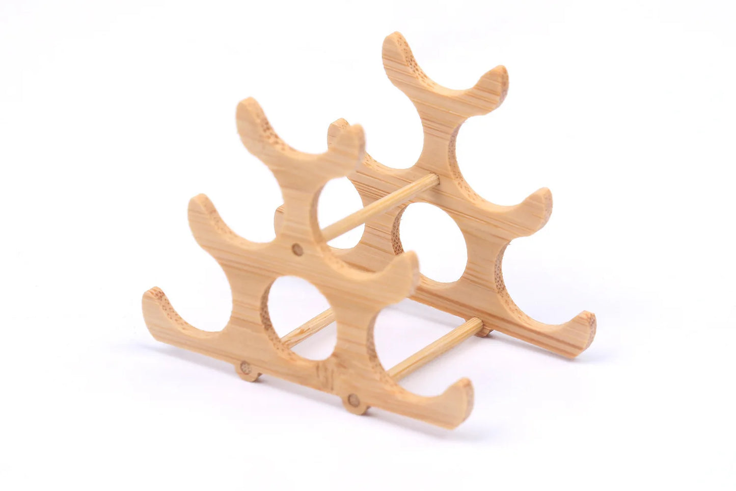 Miniature Bamboo Wine Rack Set for 1:6 Dollhouse