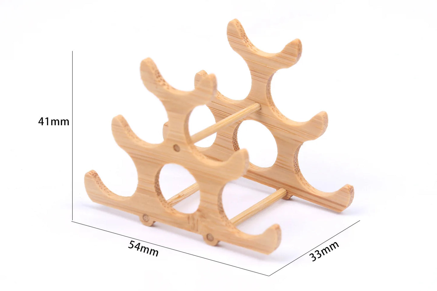 Miniature Bamboo Wine Rack Set for 1:6 Dollhouse