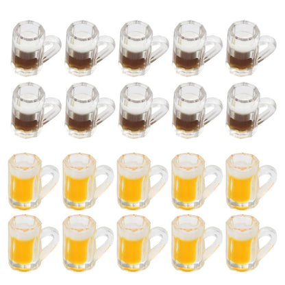 Miniature Beer Mugs – 1/6 Scale Resin Dollhouse Cups (10pcs)